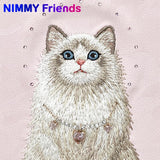 NİMMY MagSafe-Compatible Pearl Necklace 3D Cat Embroidered N-XYSS Phone Case for iPhone 17 Pro · 3