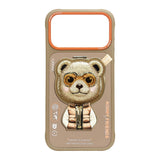 NIMMY MagSafe Stand 3D Gözlük Fermuar Bear Embroidered Cool Cute 2.0 Case 11B for iPhone 17 Pro / iPhone 18 Pro · 1