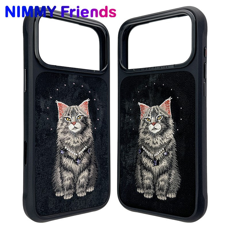 NİMMY MagSafe-Compatible Pearl Necklace 3D Cat Embroidered N-XYSS Phone Case for iPhone 17 Pro · 4