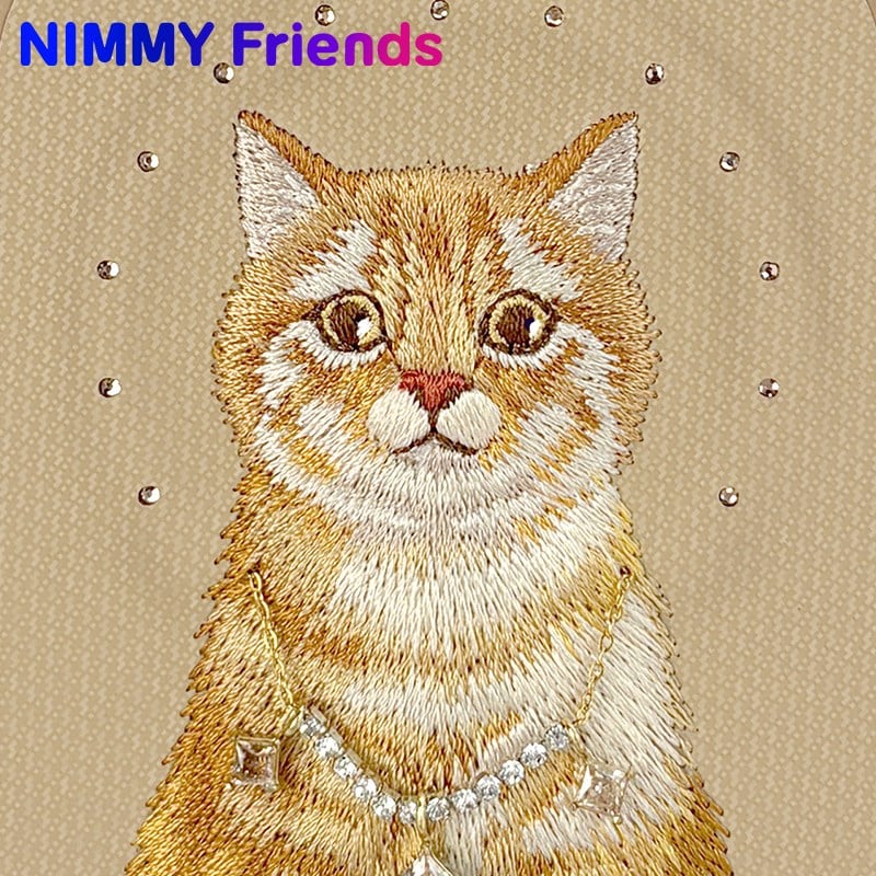 NİMMY MagSafe-Compatible Pearl Necklace 3D Cat Embroidered N-XYSS Phone Case for iPhone 17 Pro · 3