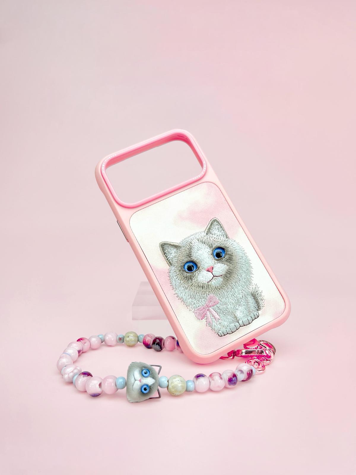 NIMMY · Metal Frame 3D Embroidery Big Eyes Ragdoll Cat Design Case 2.0 for iPhone 17 Pro / iPhone 18 Pro · 2