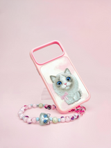 NIMMY · Metal Frame 3D Embroidery Big Eyes Ragdoll Cat Design Case 2.0 for iPhone 17 Pro / iPhone 18 Pro · 2