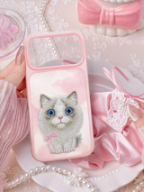 NIMMY · Metal Frame 3D Embroidery Big Eyes Ragdoll Cat Design Case 2.0 for iPhone 17 Pro / iPhone 18 Pro · 4