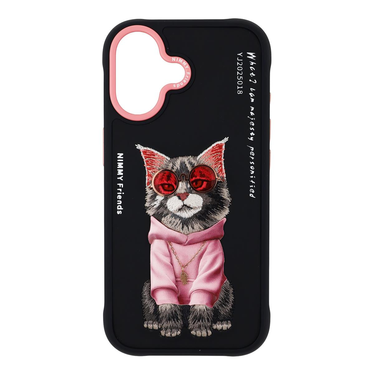 NIMMY · 3D Embroidered Zincir and Glasses Detail Maine Coon Cat Design Case for iPhone 17 · 1