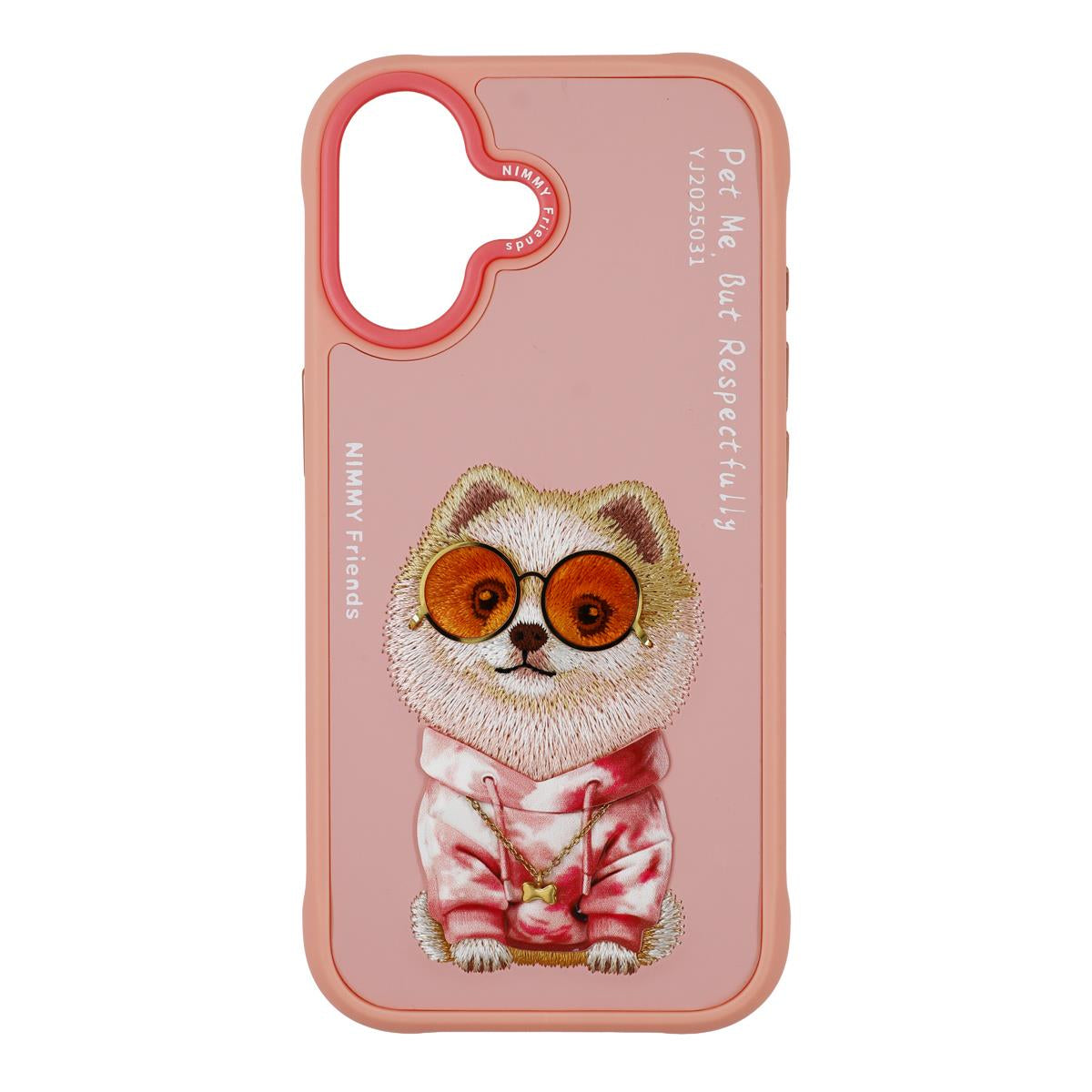 NIMMY · 3D Embroidered Zincir and Glasses Detail Pomeranian Dog Design Case for iPhone 17 · 1