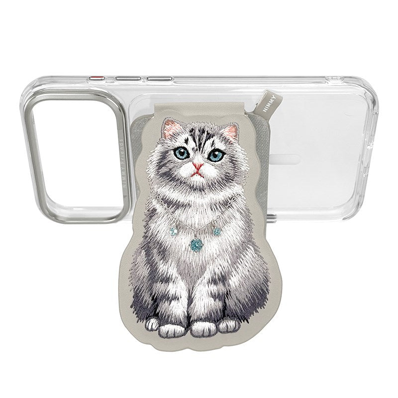 NIMMY · Interchangeable Magnetic 3D Embroidered Necklace Stand and Card Holder Nimmy Phone Case for iPhone 18 Pro Max · 3
