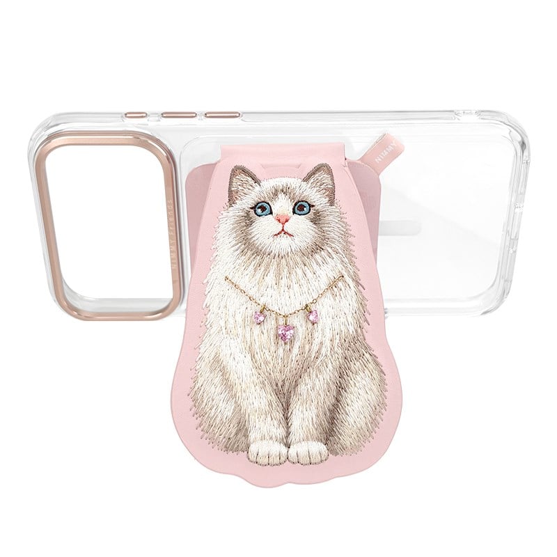 NIMMY · Interchangeable Magnetic 3D Embroidered Necklace Stand and Card Holder Nimmy Phone Case for iPhone 18 Pro Max · 3