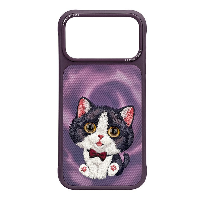 NIMMY Gerçek Kedi Embroidered Nimmy Phone Case N-XDY for iPhone 18 Pro Max · 1