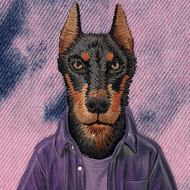 NIMMY Gerçek Doberman Embroidered Nimmy Phone Case N-YSMC for iPhone 18 Pro Max · 3