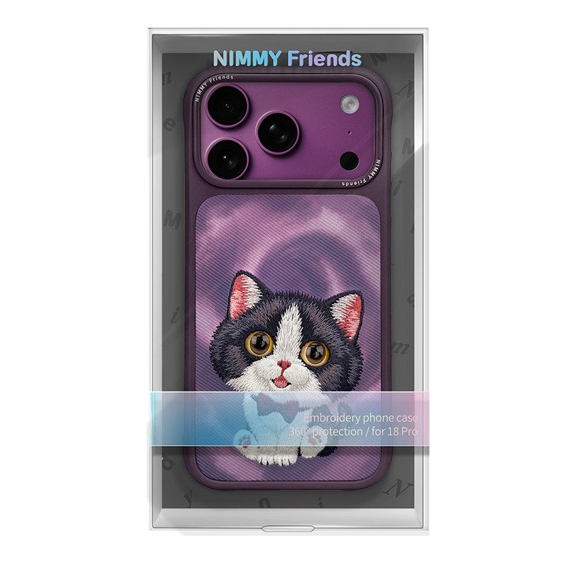 NIMMY Gerçek Kedi Embroidered Nimmy Phone Case N-XDY for iPhone 18 Pro Max · 7