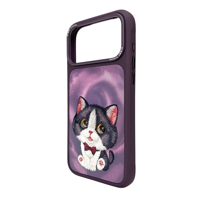 NIMMY Gerçek Kedi Embroidered Nimmy Phone Case N-XDY for iPhone 18 Pro Max · 2