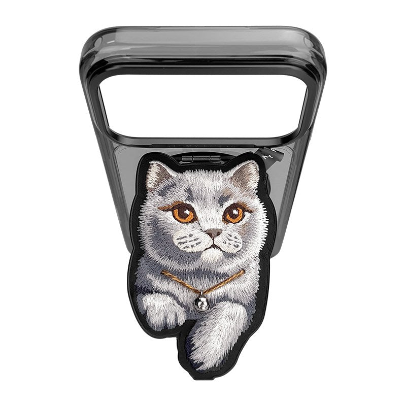 NIMMY MagSafe-Compatible · Interchangeable Magnetic 3D Eye Detail Kedi Detaylı Stand Nimmy Phone Case for iPhone 18 Pro Max · 3