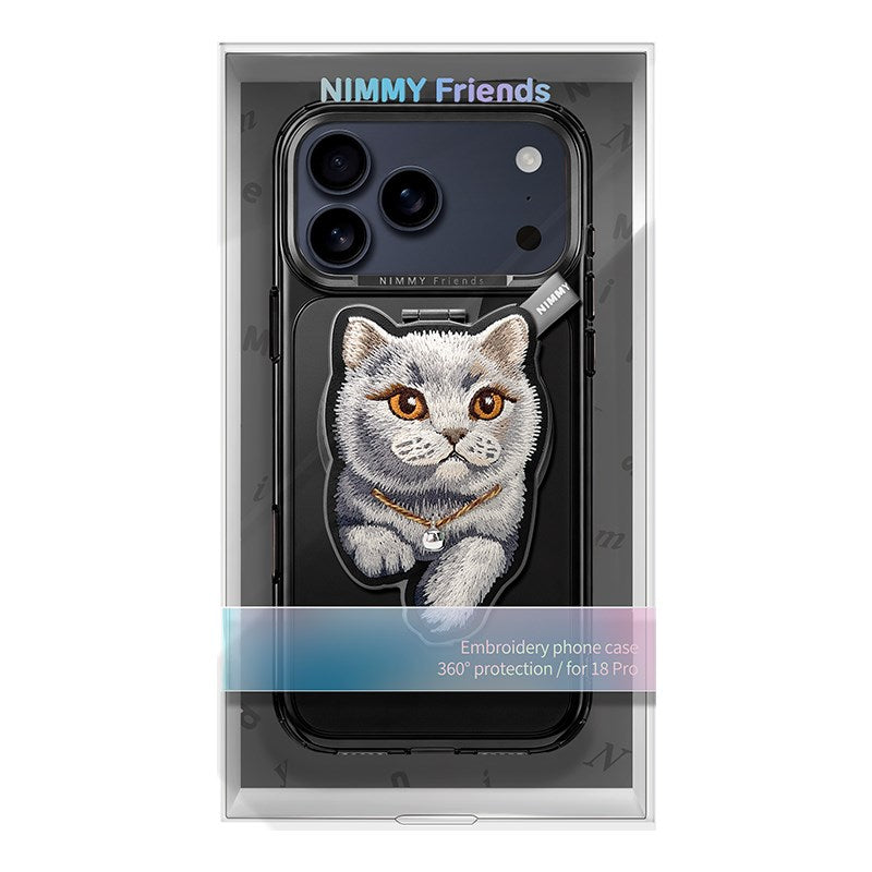 NIMMY MagSafe-Compatible · Interchangeable Magnetic 3D Eye Detail Kedi Detaylı Stand Nimmy Phone Case for iPhone 18 Pro Max · 6