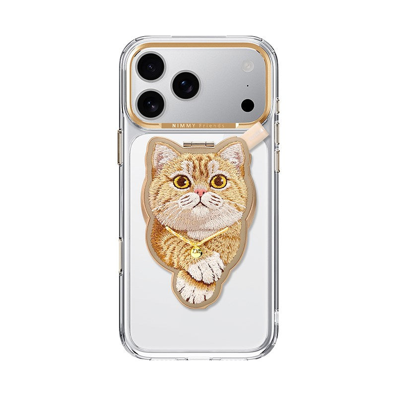 NIMMY MagSafe-Compatible · Interchangeable Magnetic 3D Eye Detail Kedi Detaylı Stand Nimmy Phone Case for iPhone 18 Pro Max · 1