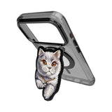 NIMMY MagSafe-Compatible · Interchangeable Magnetic 3D Eye Detail Kedi Detaylı Stand Nimmy Phone Case for iPhone 18 Pro Max · 4