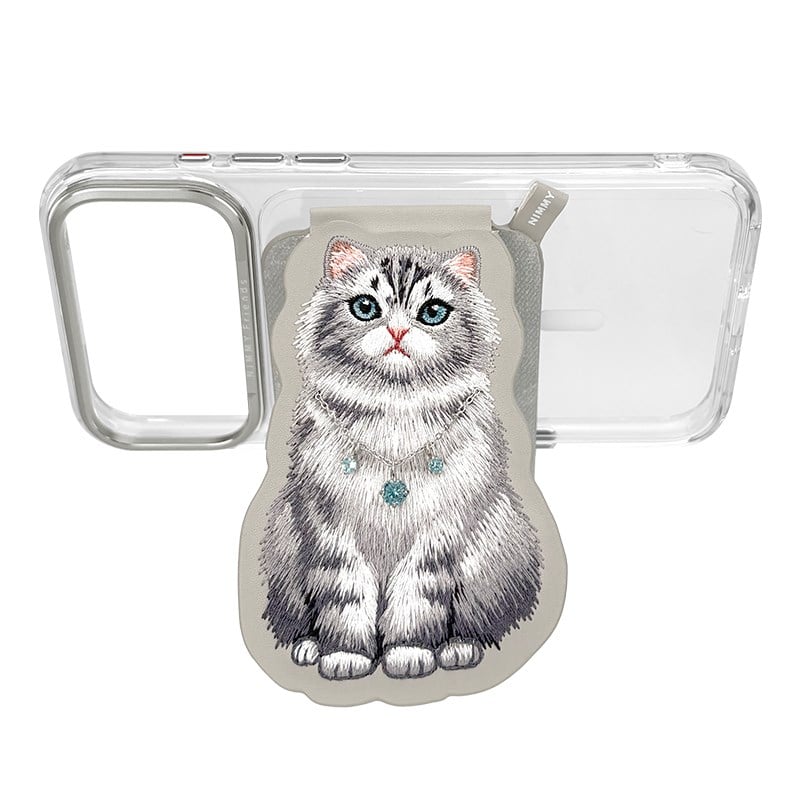 NIMMY · Interchangeable Magnetic 3D Embroidered Necklace Stand and Card Holder Nimmy Phone Case for iPhone 18 Pro · 3