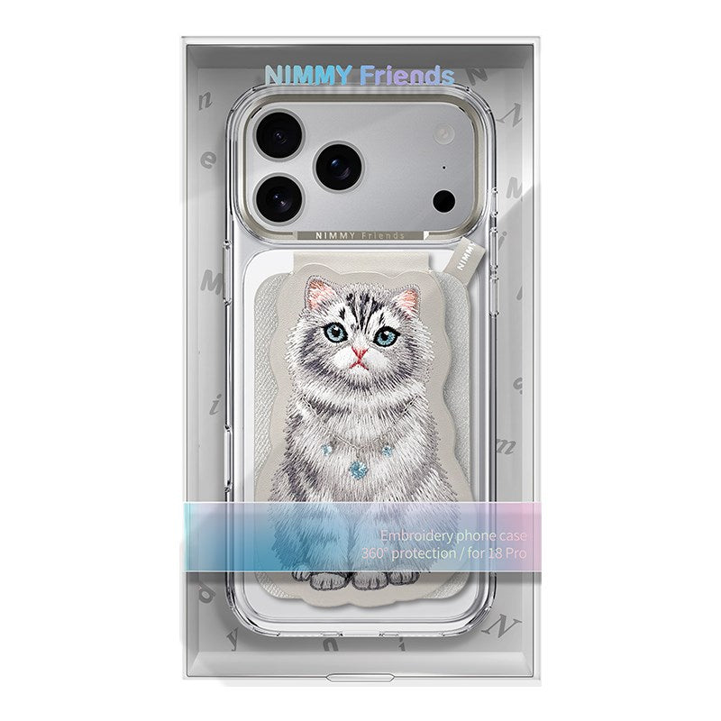 NIMMY · Interchangeable Magnetic 3D Embroidered Necklace Stand and Card Holder Nimmy Phone Case for iPhone 18 Pro · 6