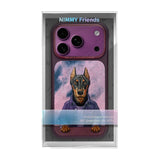 NIMMY Gerçek Doberman Embroidered Nimmy Phone Case N-YSMC for iPhone 18 Pro · 2