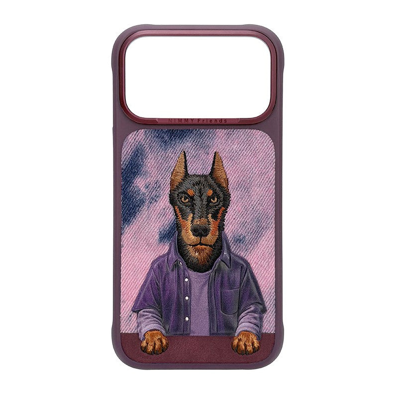 NIMMY Gerçek Doberman Embroidered Nimmy Phone Case N-YSMC for iPhone 18 Pro · 1