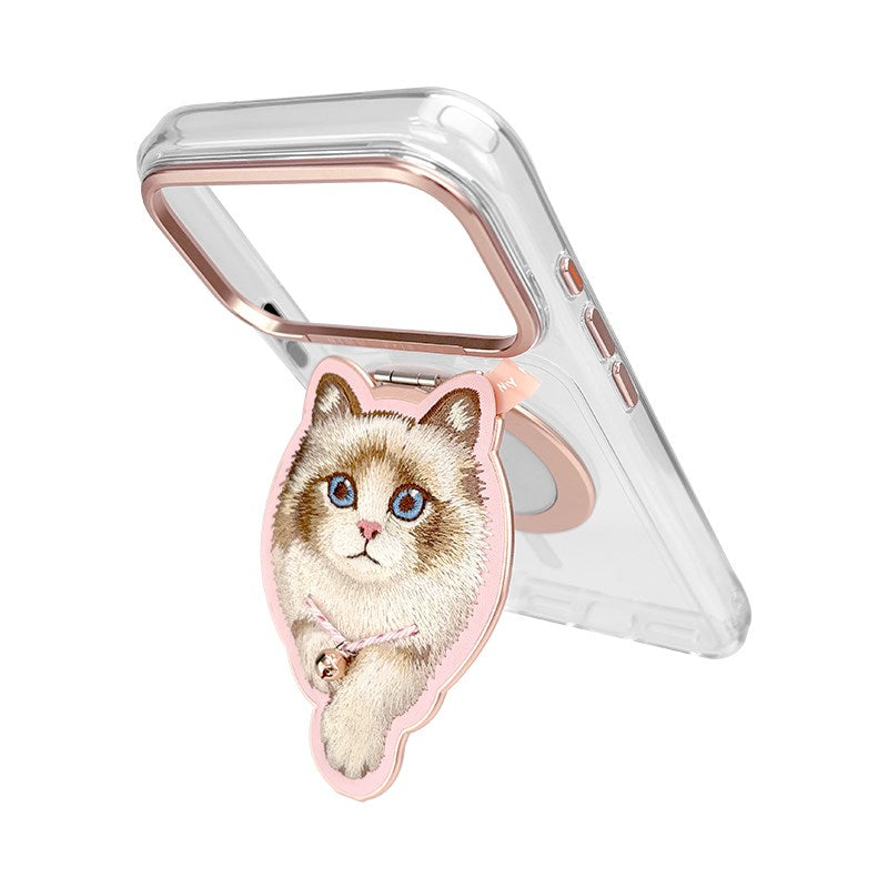 NIMMY MagSafe-Compatible · Interchangeable Magnetic 3D Eye Detail Kedi Detaylı Stand Nimmy Phone Case for iPhone 18 Pro · 4