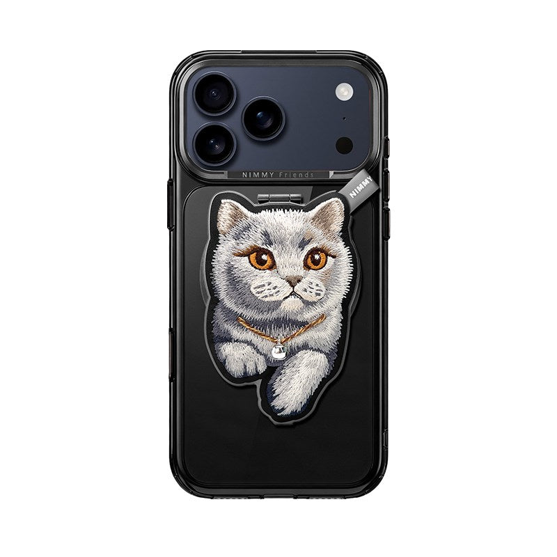 NIMMY MagSafe-Compatible · Interchangeable Magnetic 3D Eye Detail Kedi Detaylı Stand Nimmy Phone Case for iPhone 18 Pro · 1