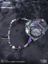 NIMMY Blue Cat Crystal Phone Charm and Wrist Strap · 9