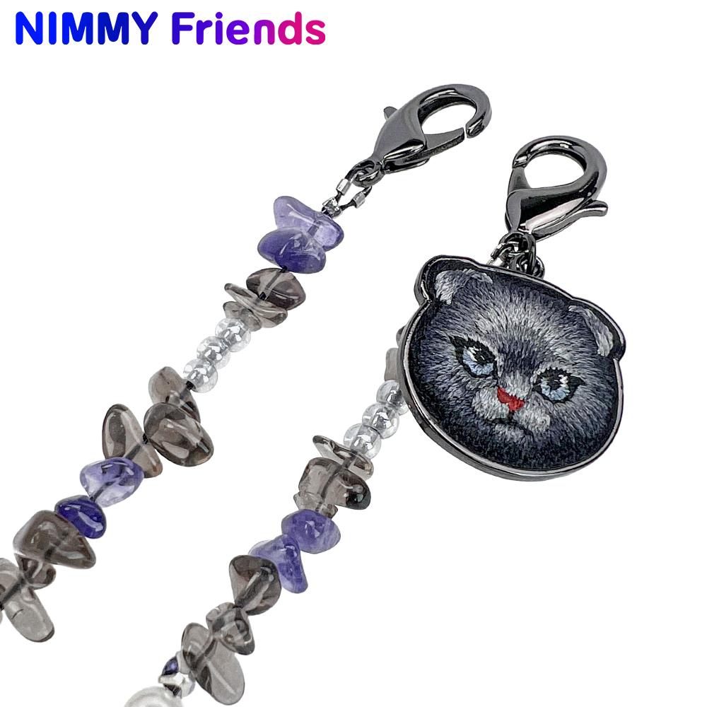 NIMMY Blue Cat Crystal Phone Charm and Wrist Strap · 4