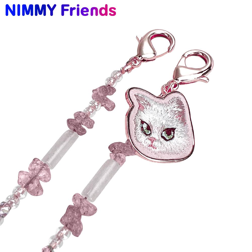 NIMMY White Cat Crystal Phone Charm and Wrist Strap · 5