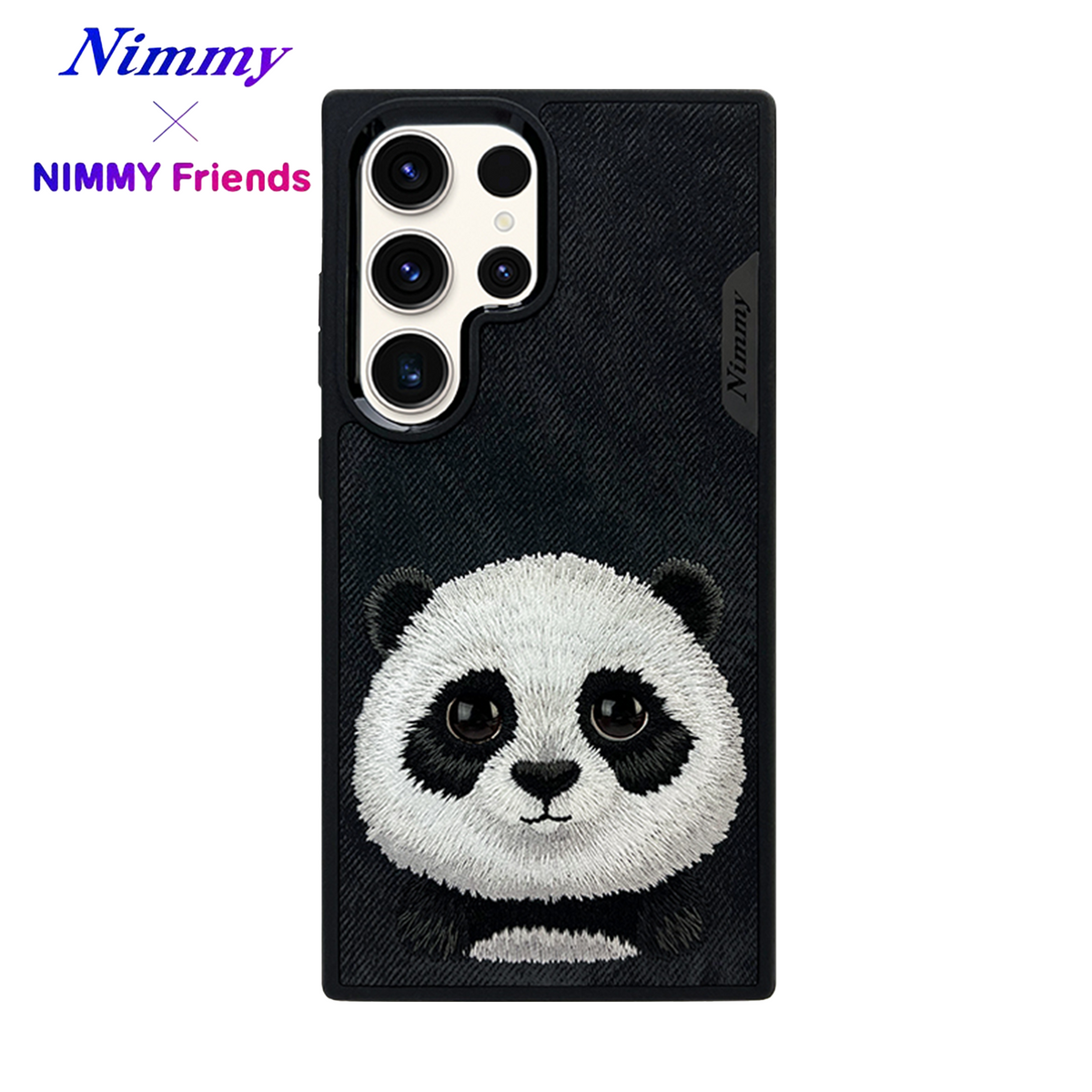 NIMMY Samsung Galaxy S23 Ultra · 3D Embroidered Eye Detail Big Eyes Panda Case · 1