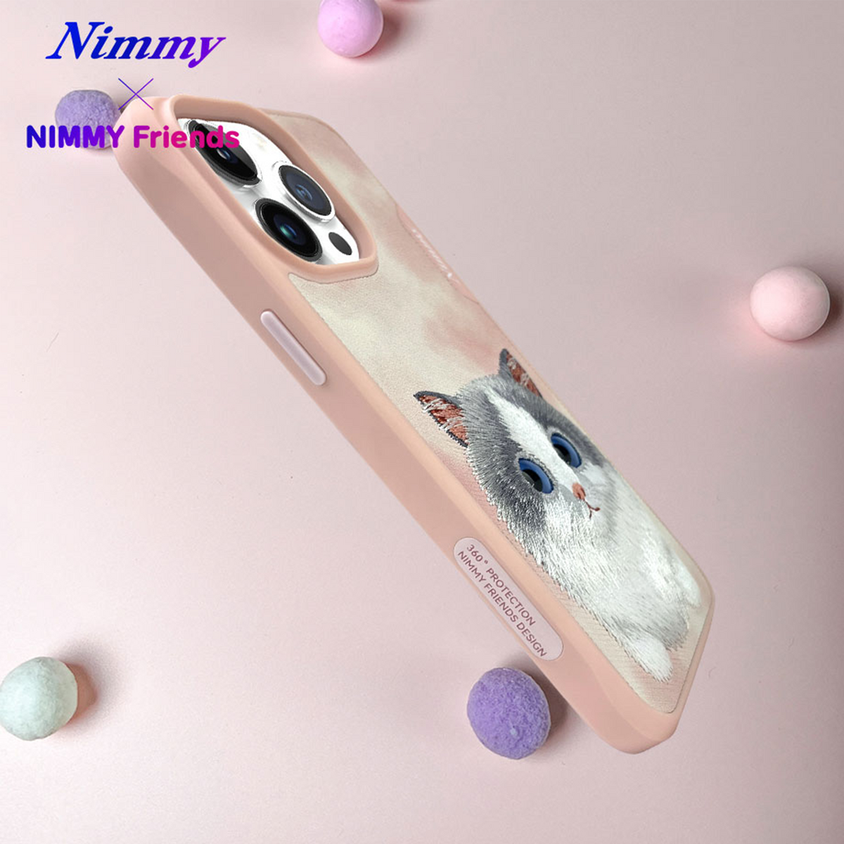 NIMMY Samsung Galaxy S23 Ultra · 3D Embroidered Eye Detail Big Eyes Cat Case · 5