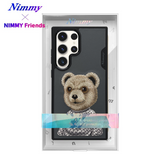 NIMMY Samsung Galaxy S23 Ultra · 3D Embroidered Gülen Ayı Figürlü Fashion Pet Case · 2