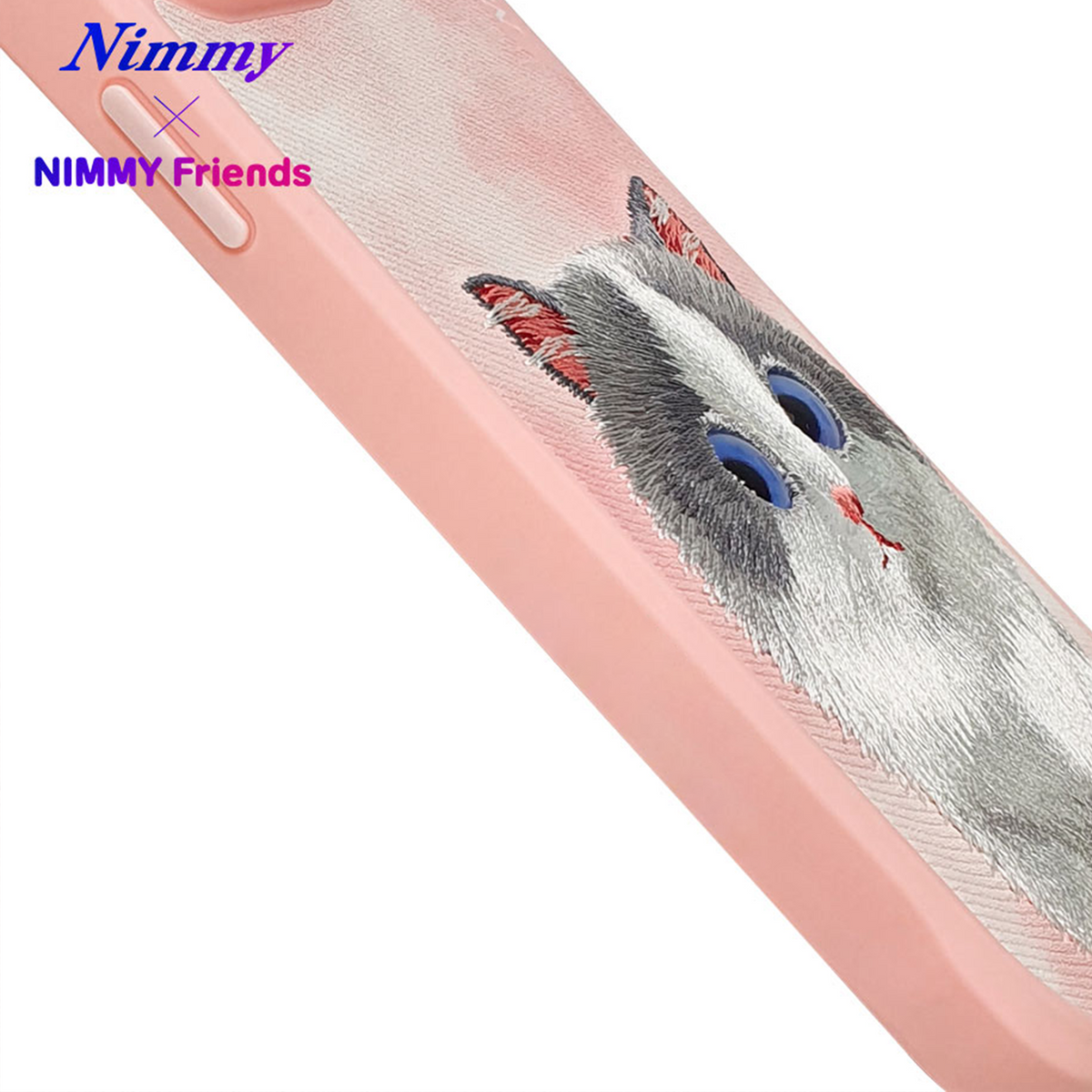 NIMMY Samsung Galaxy S24 · 3D Embroidered Eye Detail Big Eyes Cat Case · 2