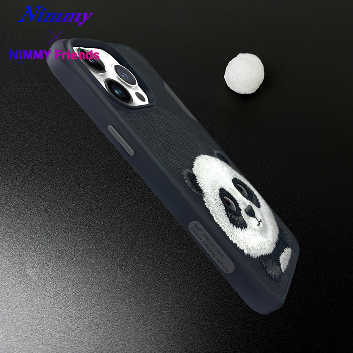 NIMMY Samsung Galaxy S24 Ultra · 3D Embroidered Eye Detail Big Eyes Panda Case · 6