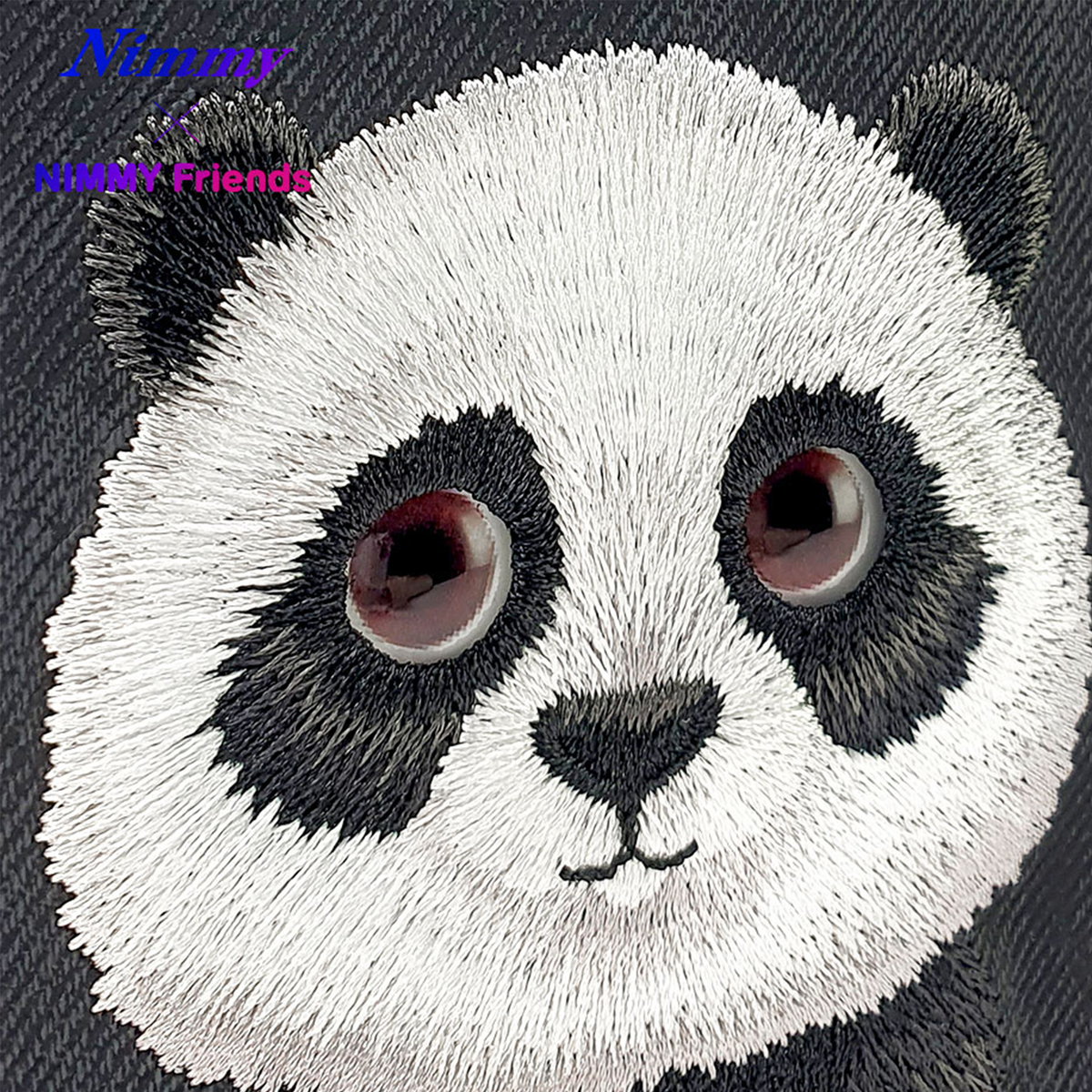 NIMMY Samsung Galaxy S24 Ultra · 3D Embroidered Eye Detail Big Eyes Panda Case · 3