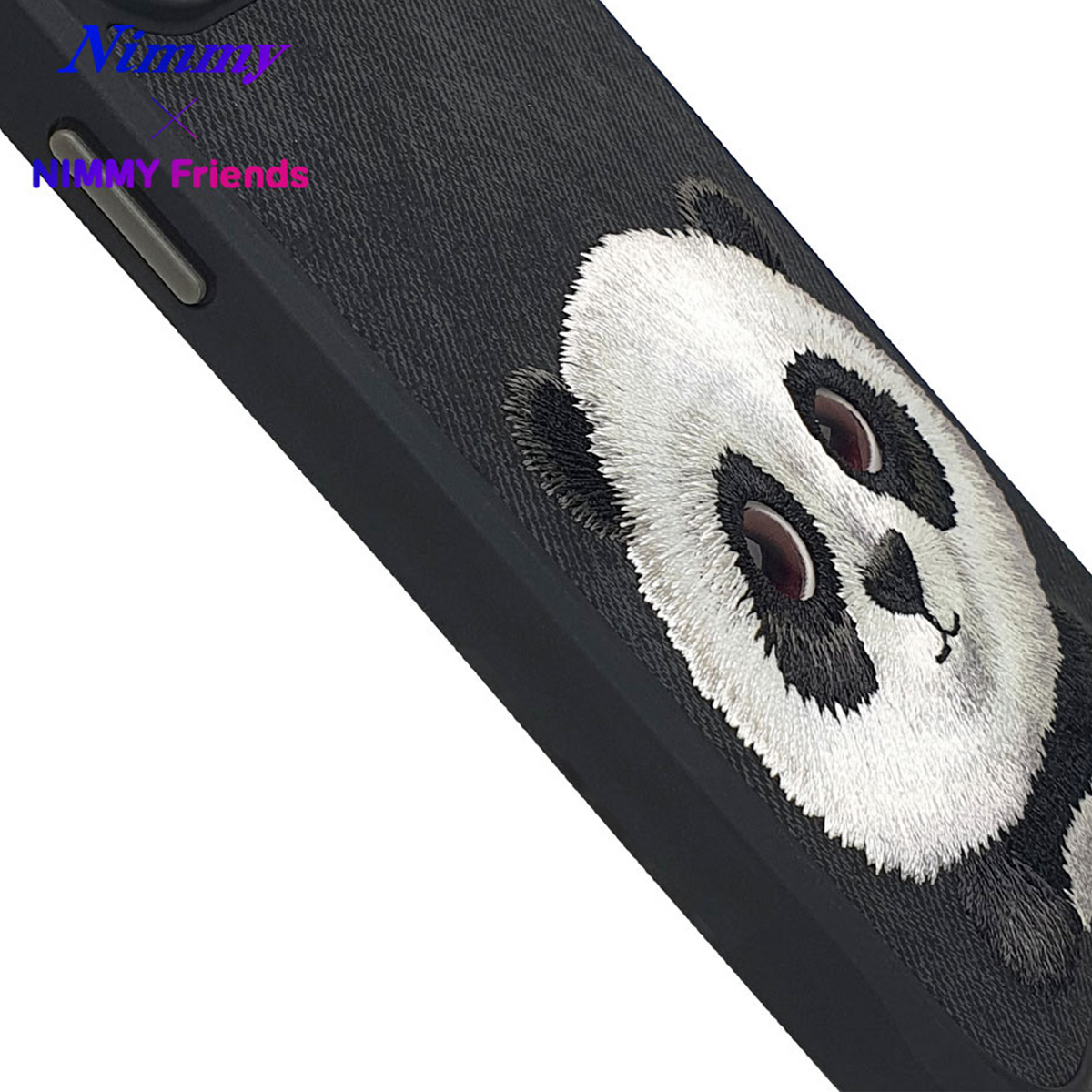 NIMMY Samsung Galaxy S24 Ultra · 3D Embroidered Eye Detail Big Eyes Panda Case · 2