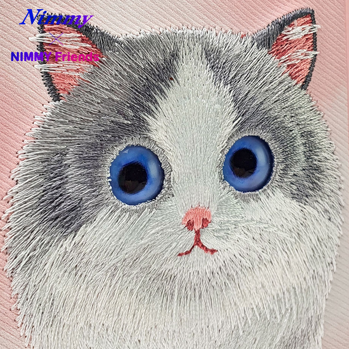 NIMMY Samsung Galaxy S24 Ultra · 3D Embroidered Eye Detail Big Eyes Cat Case · 3