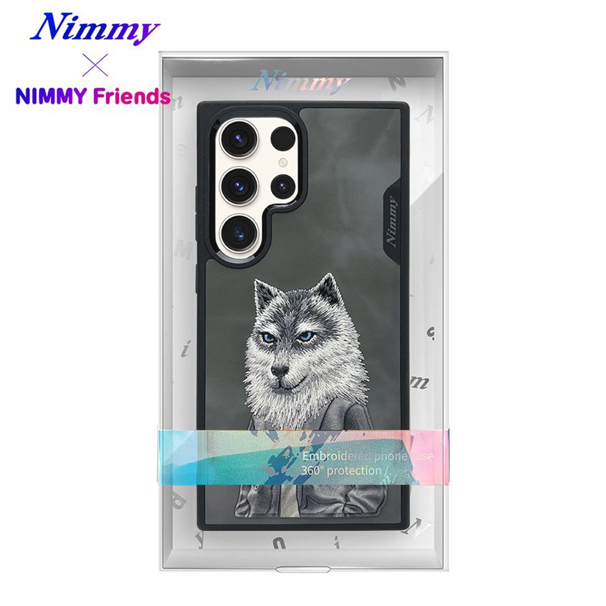 NIMMY Samsung Galaxy S24 Ultra · 3D Embroidered Kurt Figürlü Fashion Pet Case · 2
