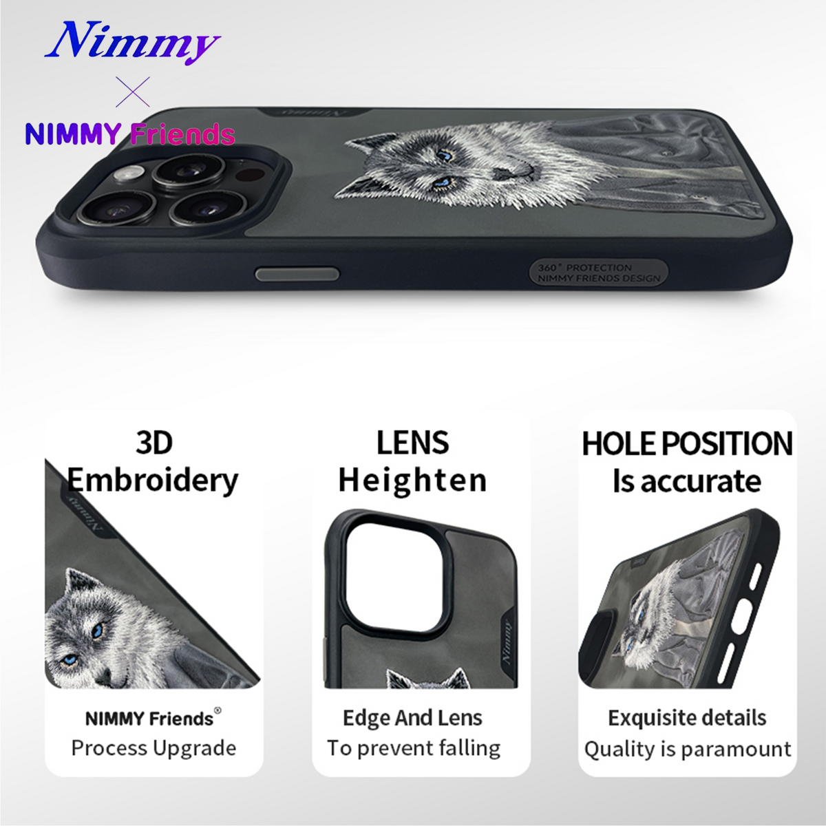 NIMMY Samsung Galaxy S24 Ultra · 3D Embroidered Kurt Figürlü Fashion Pet Case · 3