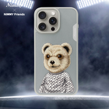 NIMMY Samsung Galaxy S24 Ultra · 3D Embroidered Gülen Ayı Figürlü Fashion Pet Case · 3