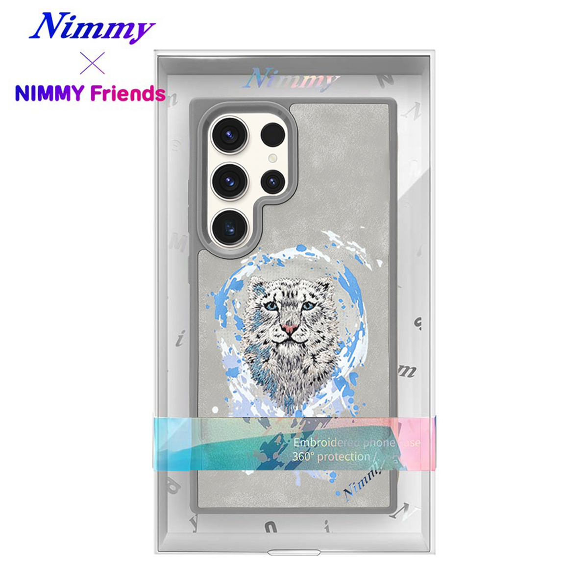 NIMMY 3D Embroidered Kar Leopardı Premium Case 2.0 for Samsung Galaxy S25 Ultra | MagSafe · 4