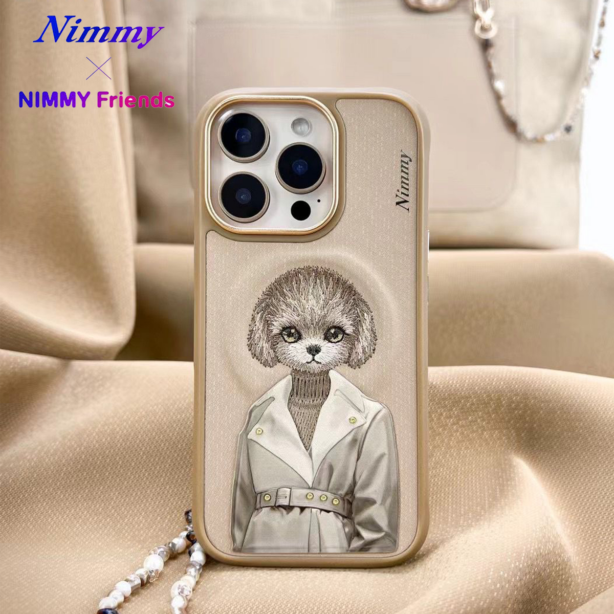 NIMMY 3D Embroidered Dog Figürlü Fashion Case for Samsung Galaxy S25 Ultra | MagSafe · 4