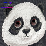 NIMMY 3D Embroidered Kabartma Detail Big Eyes Panda Case for Samsung Galaxy S25 Ultra | MagSafe · 3