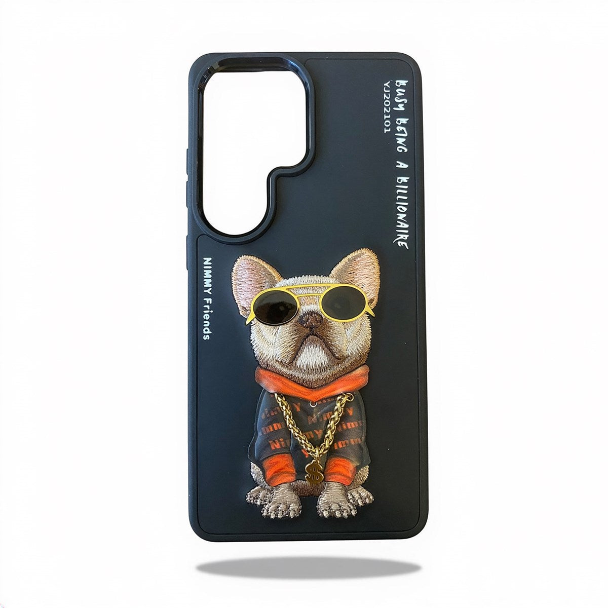 NİMMY · 3D Embroidered Zincir and Glasses Detail Pug Dog Design Case for Samsung Galaxy S26 Ultra · 1