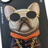 NİMMY · 3D Embroidered Zincir and Glasses Detail Pug Dog Design Case for Samsung Galaxy S26 Ultra · 2