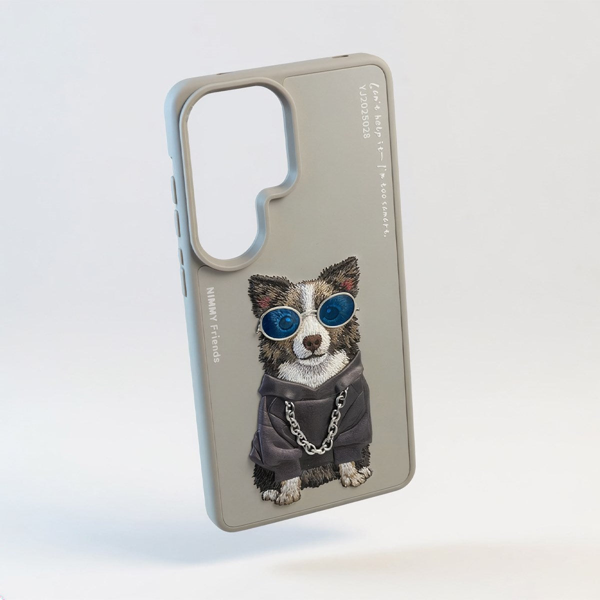 NİMMY · 3D Embroidered Zincir and Glasses Detail Border Collie Dog Design Case for Samsung Galaxy S26 Ultra · 3
