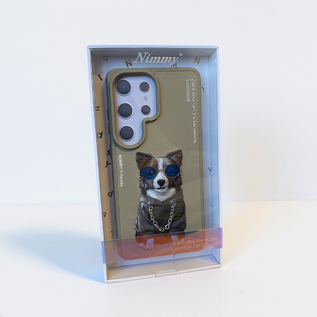 NİMMY · 3D Embroidered Zincir and Glasses Detail Border Collie Dog Design Case for Samsung Galaxy S26 Ultra · 4