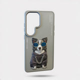 NİMMY · 3D Embroidered Zincir and Glasses Detail Border Collie Dog Design Case for Samsung Galaxy S26 Ultra · 1