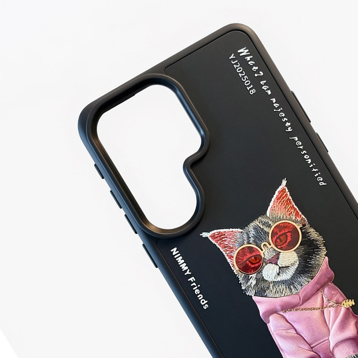 NİMMY · Embroidered Zincir and Glasses Detail Maine Coon Cat Design Case for Samsung Galaxy S26 Ultra · 3