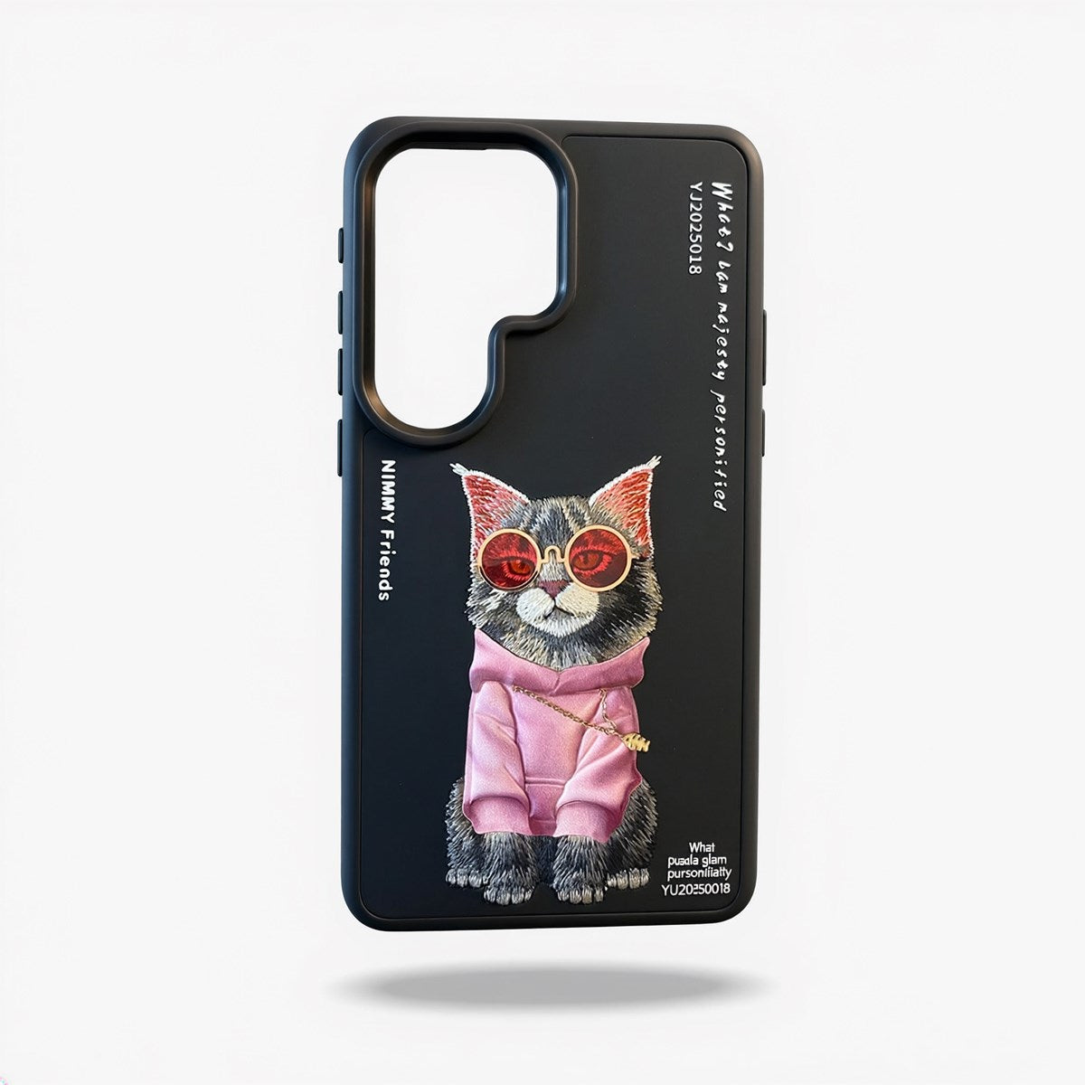 NİMMY · Embroidered Zincir and Glasses Detail Maine Coon Cat Design Case for Samsung Galaxy S26 Ultra · 1