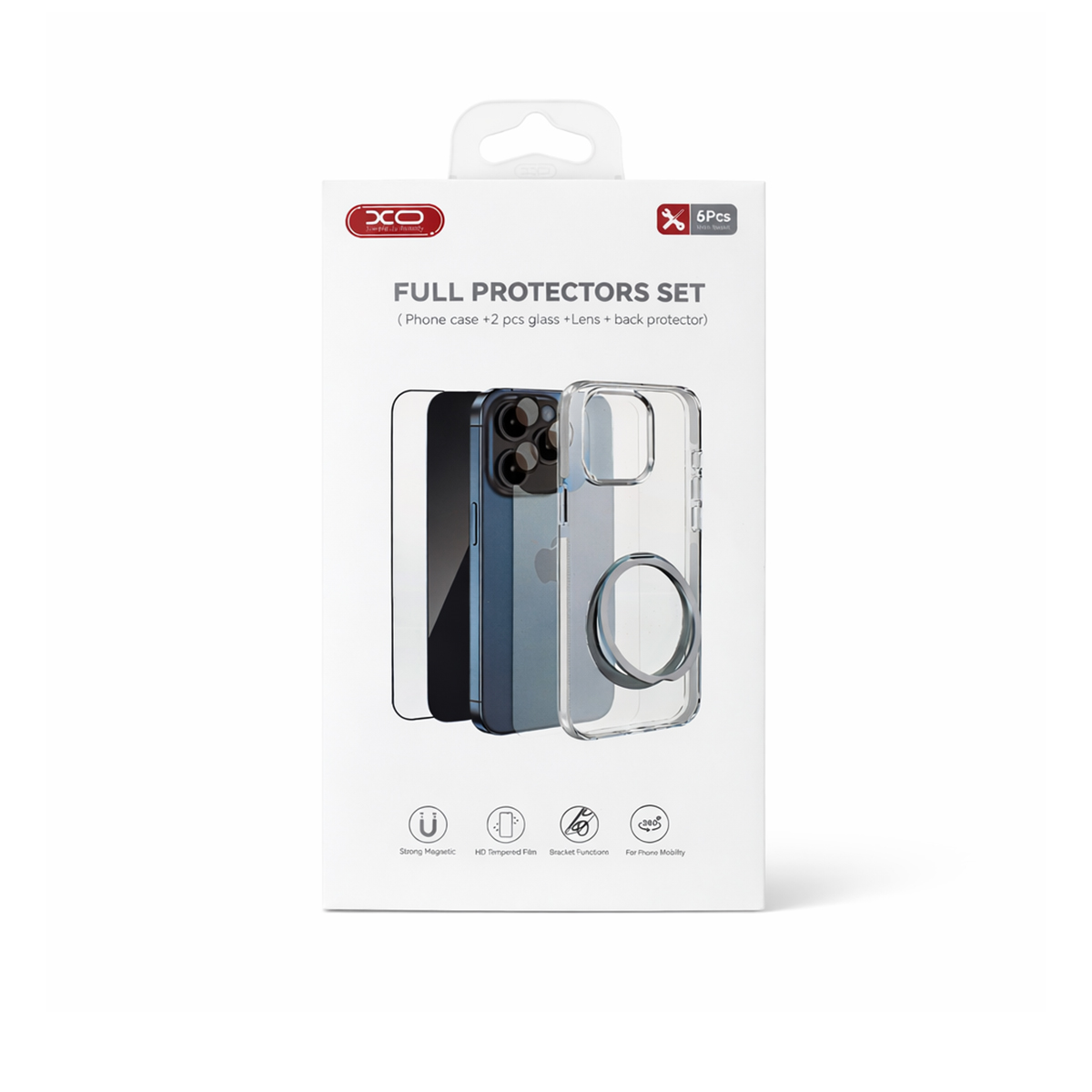 XO Kamera Lens Koruyucu MagSafe Özelliklı Case and 2 Adet Cam Ekran Koruyucu 3 lü Set for iPhone 16 Pro Max · 2